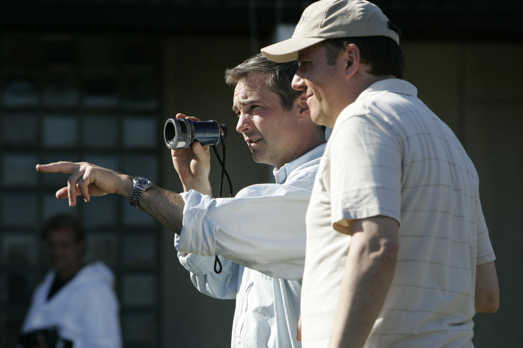 Director of Photography ERIC KRESS and director PETER FLINTH on the set of 