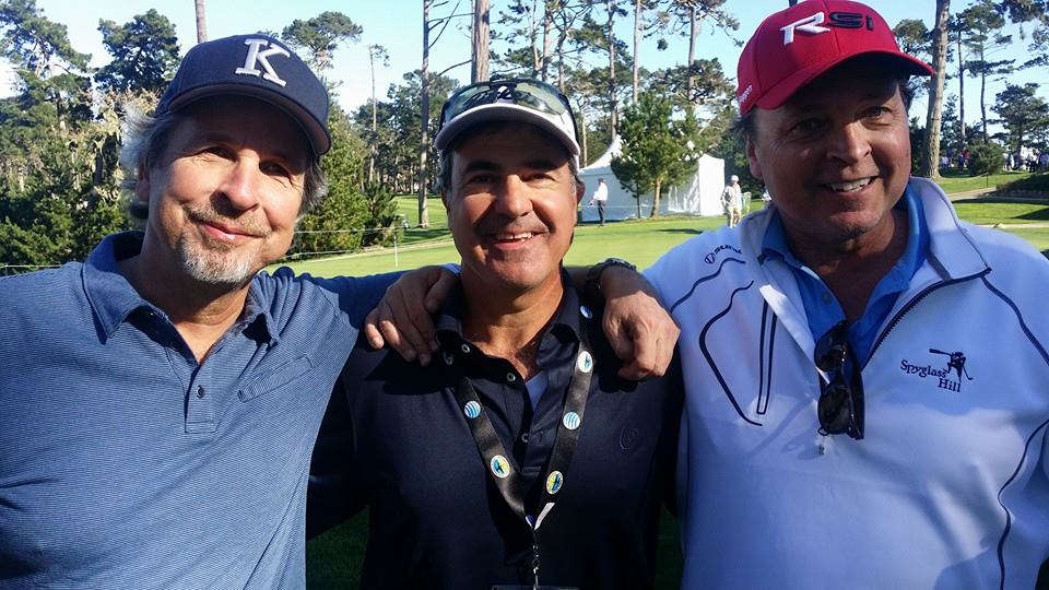 Jackie Flynn at Pebble Beach with Peter and Bobby Farrelly