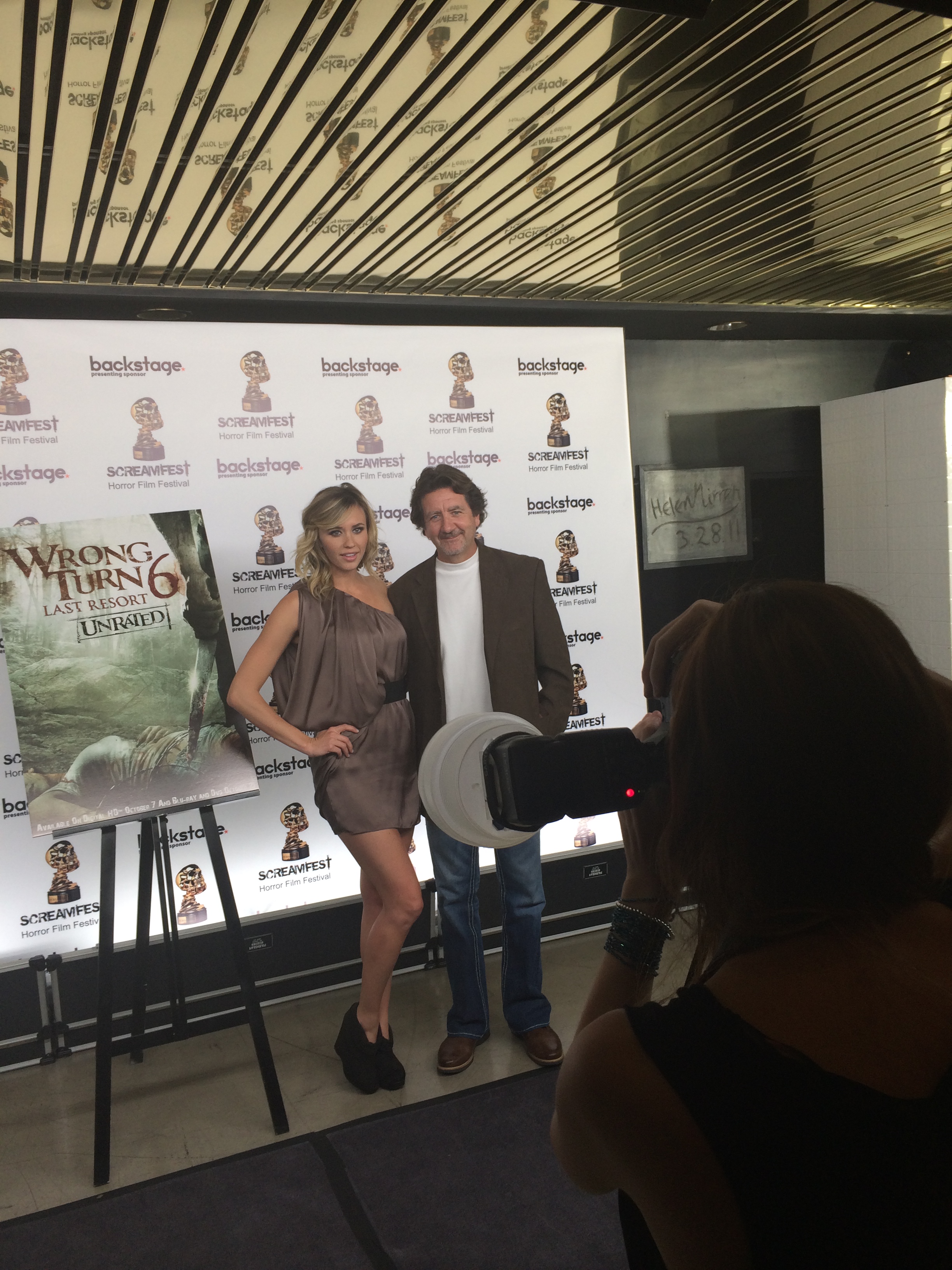 Claude Foisy and Aqueela Zoll Screamfest 2014 Wrong Turn 6 Premiere