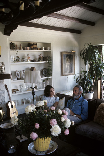 Henry Fonda at home with his wife Shirlee