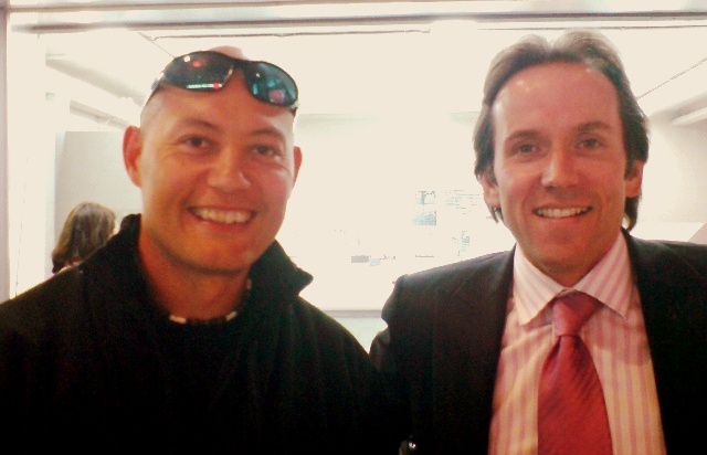 Gary Foo and Ben Miller at Longcross Film Studios, United Kingdom