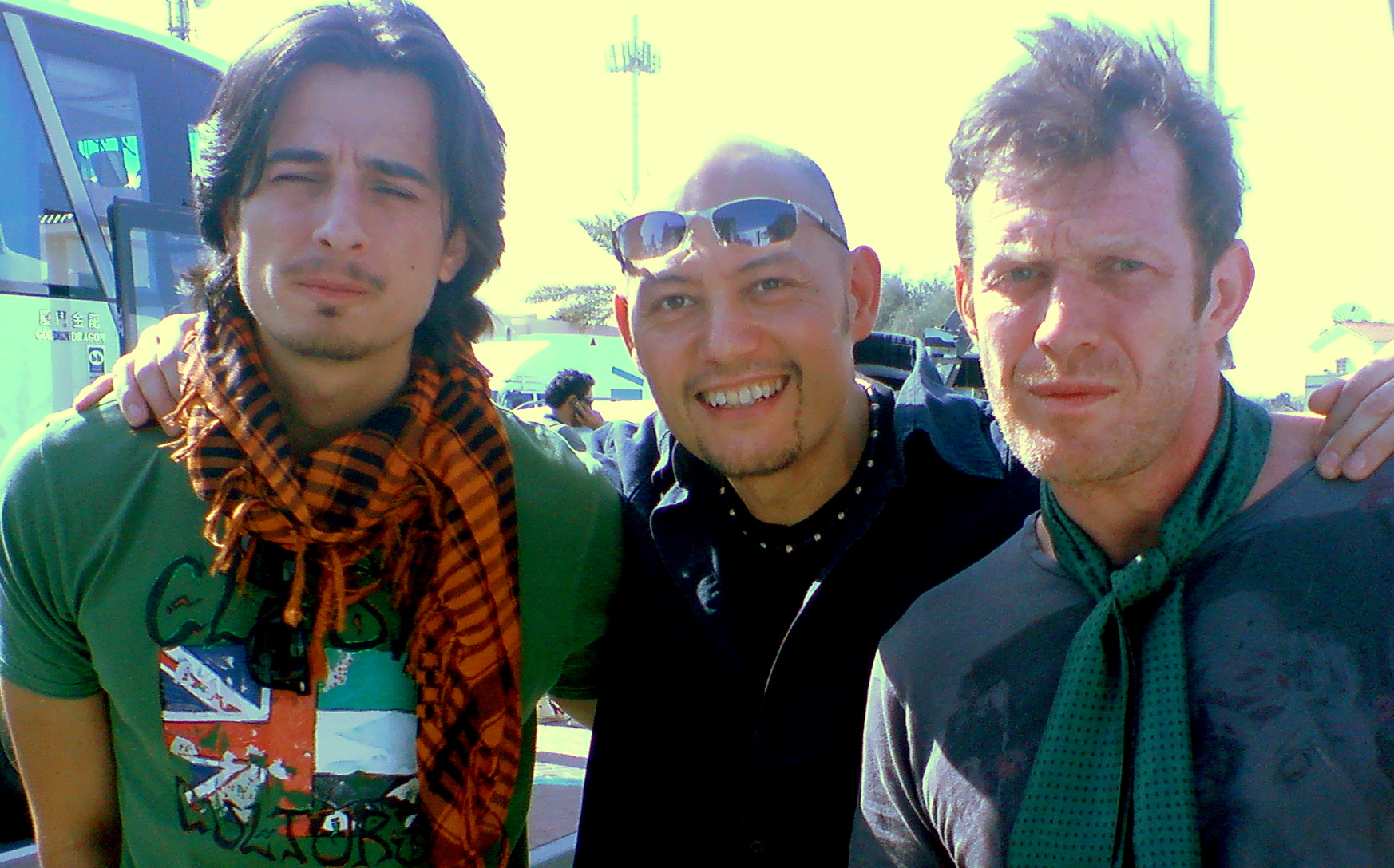 Gary Foo (centre) in Dubai (UAE) during the Filming 