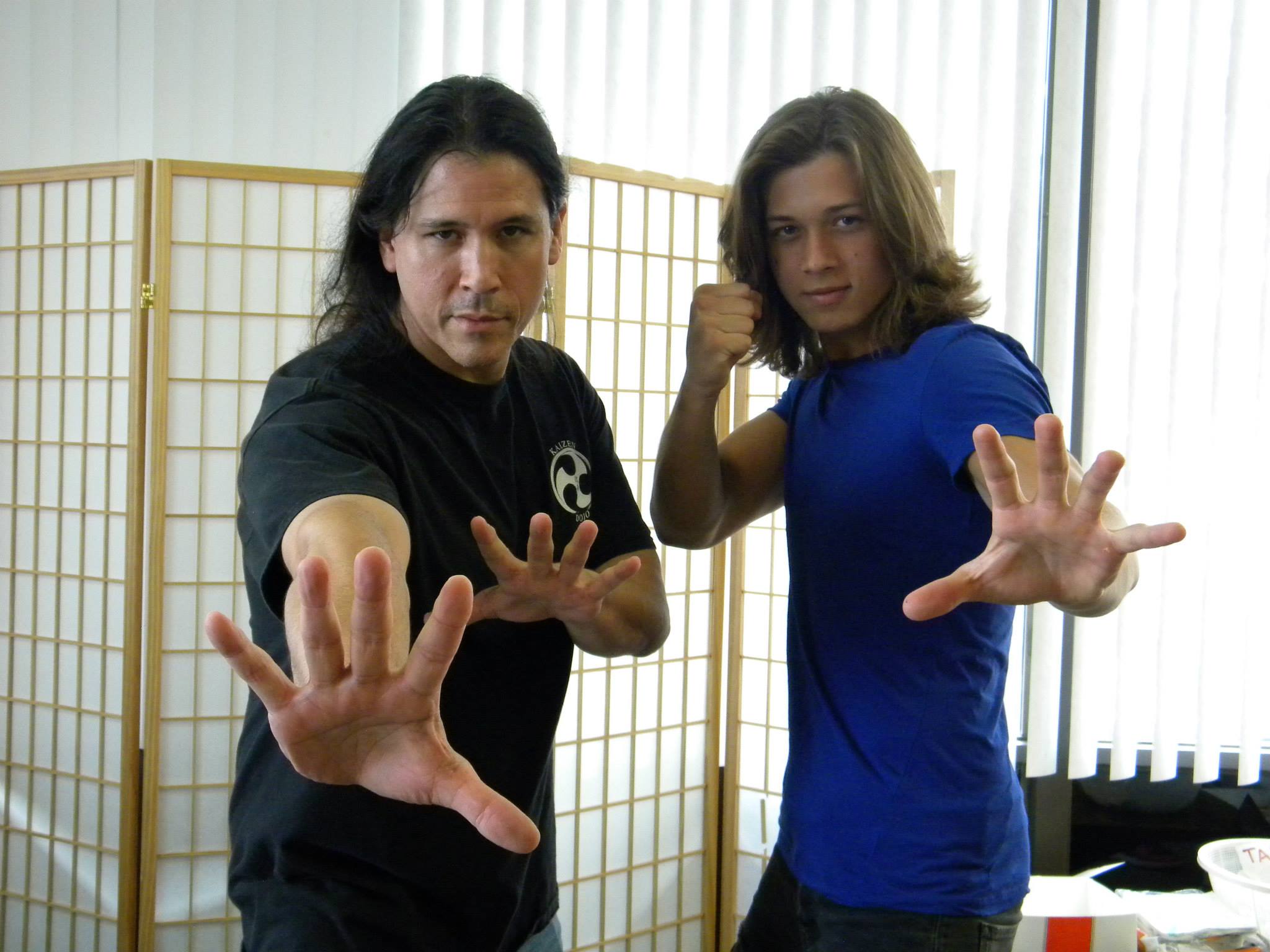 William Christopher Ford and Leo Howard at Kaizen Dojo, Torrance, CA.