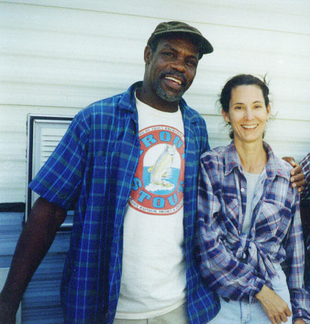 Danny Glover and Deborah Smith Ford on the set of 