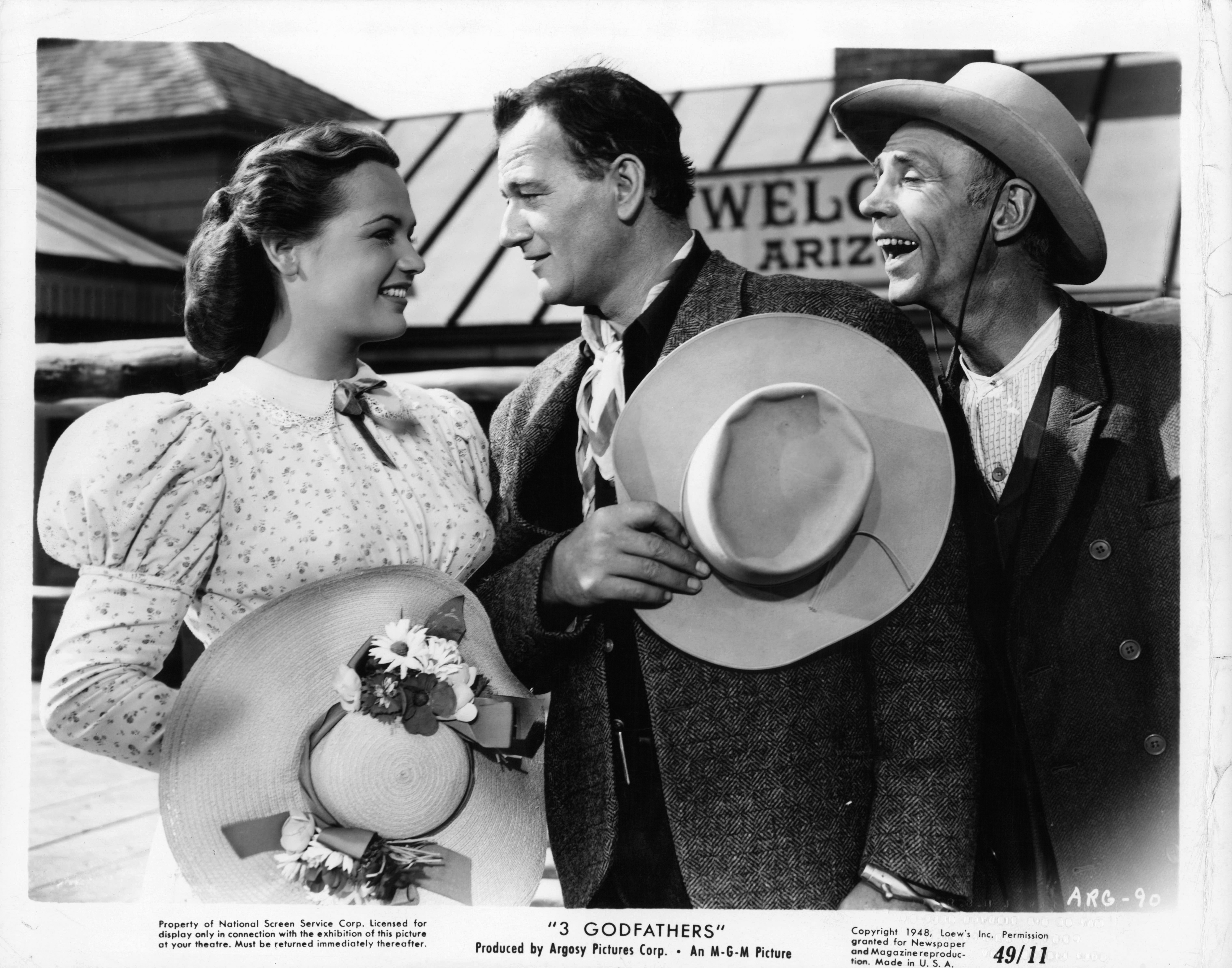 Still of John Wayne, Dorothy Ford and Hank Worden in 3 Godfathers (1948)