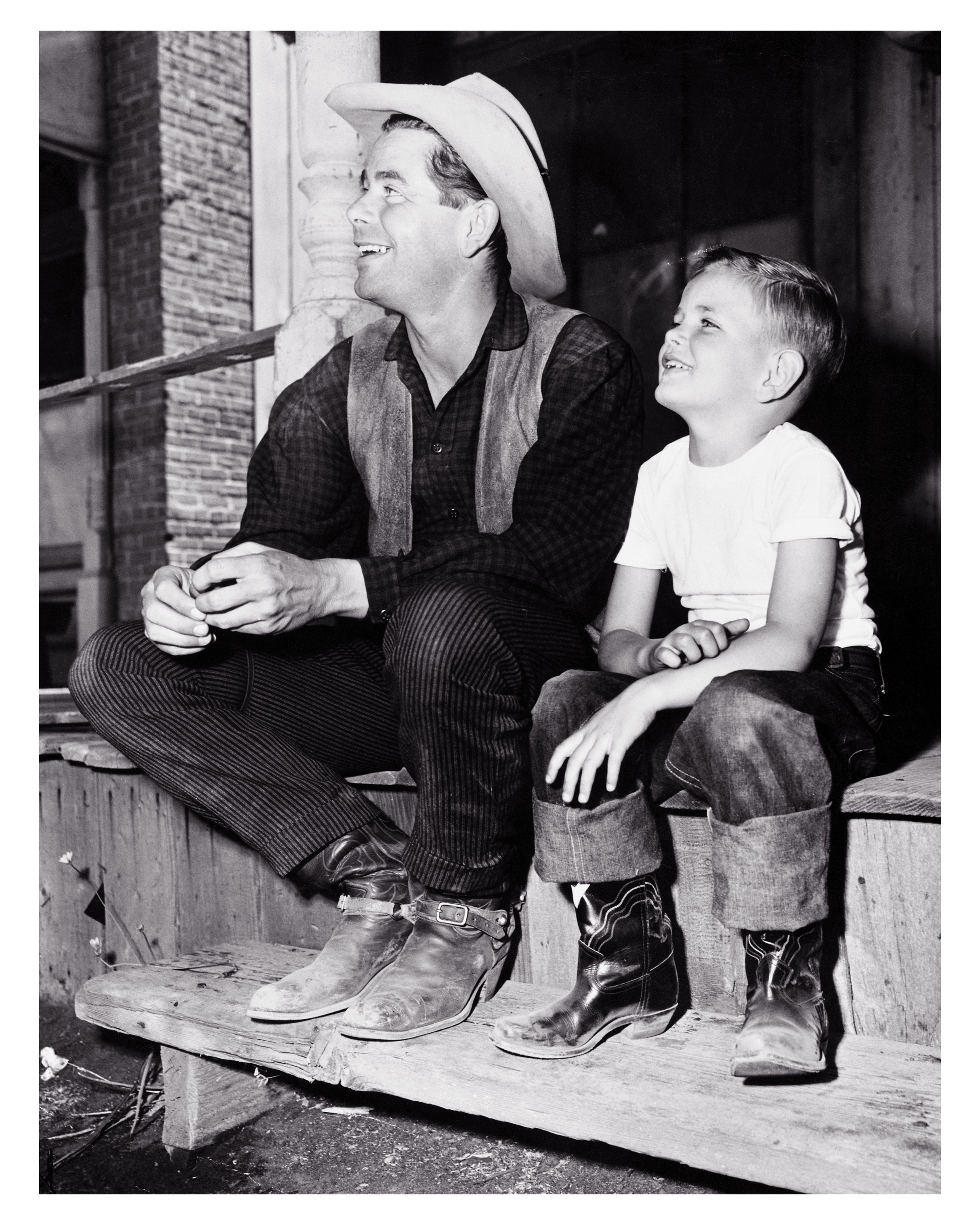 1950 on the set of Redhead and the Coyboy