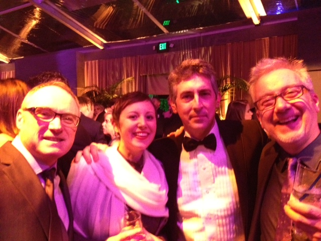 Kevin Tent, Lisa Rocchetti, Alexander Payne and Richard Ford. Golden Globe Awards 2012.