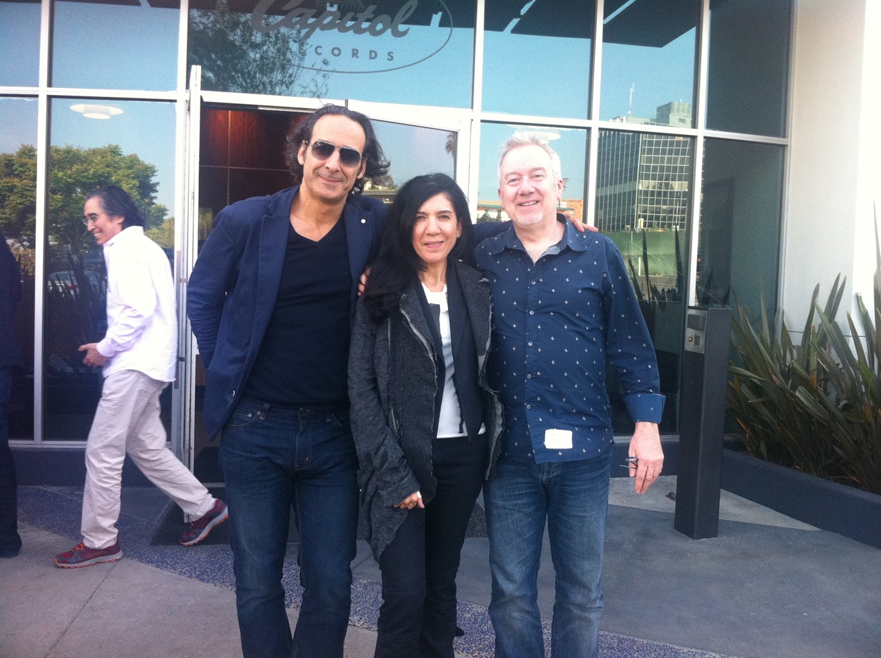Alexandre Desplat, Sussan Deyhim and Richard Ford. Argo Scoring sessions at Capitol Records May 2012