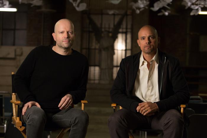 Still of Marc Forster and Ben Watkins in Hand of God (2014)