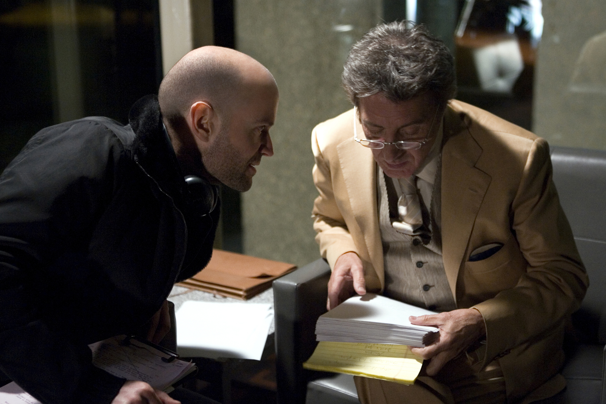 Still of Dustin Hoffman and Marc Forster in Sukurtas Haroldas (2006)