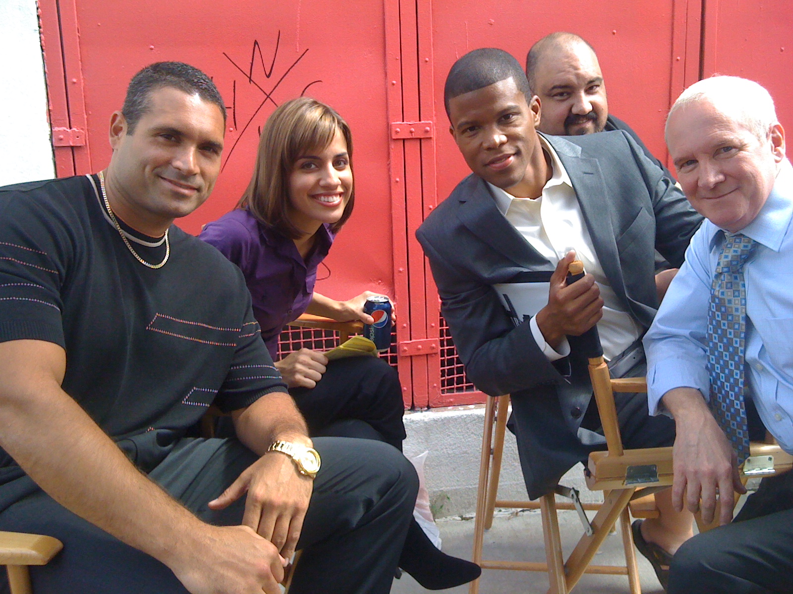 Still of Frank Fortunato, Sharif Atkins, Natalie Morales and Jeff Eastin on White Collar