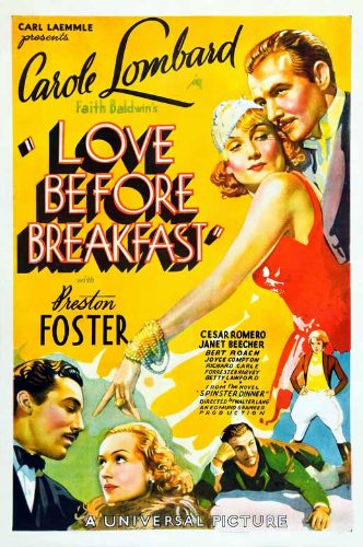 Carole Lombard, Cesar Romero and Preston Foster in Love Before Breakfast (1936)