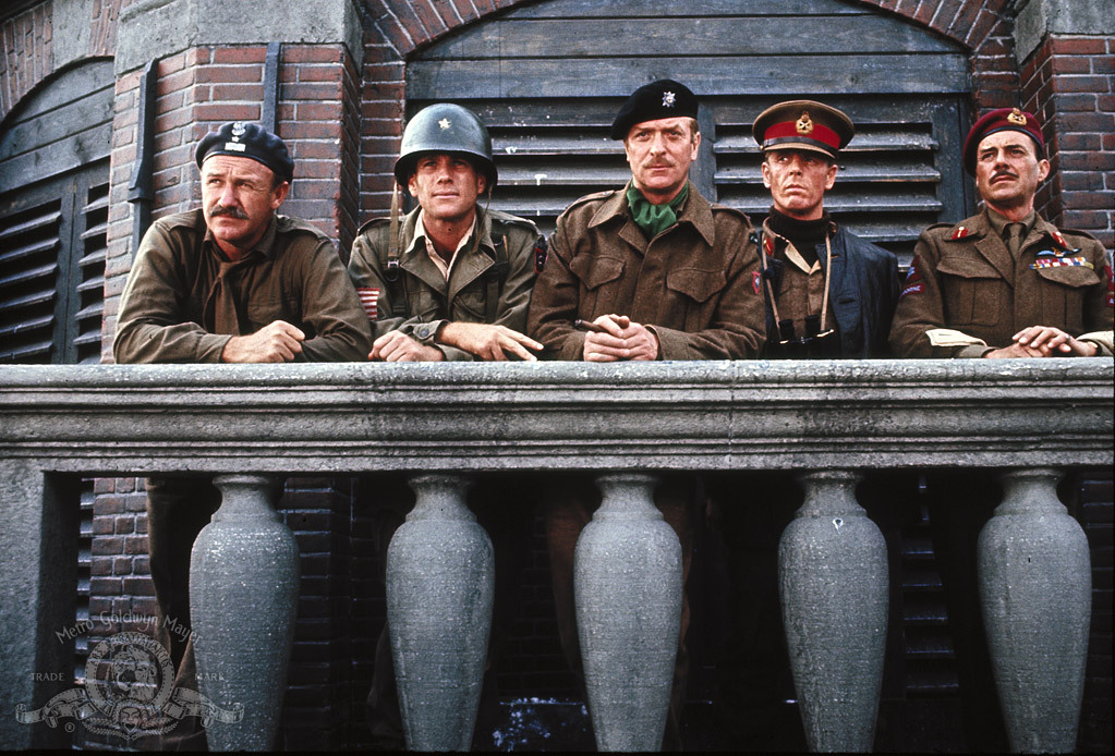 Still of Michael Caine, Gene Hackman, Dirk Bogarde, Edward Fox and Ryan O'Neal in A Bridge Too Far (1977)