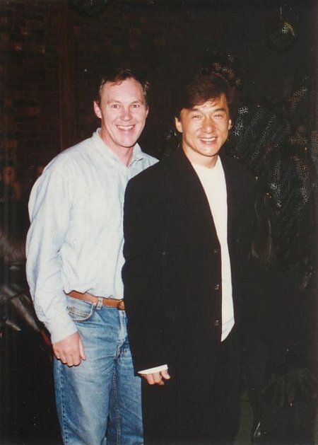 John Fox & Jackie Chan on the set of 