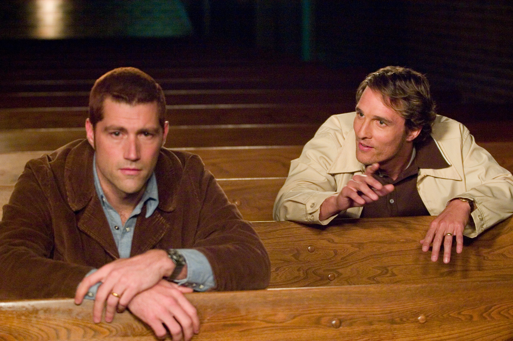 Still of Matthew McConaughey and Matthew Fox in We Are Marshall (2006)