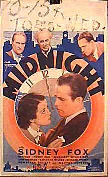 Humphrey Bogart and Sidney Fox in Midnight (1934)