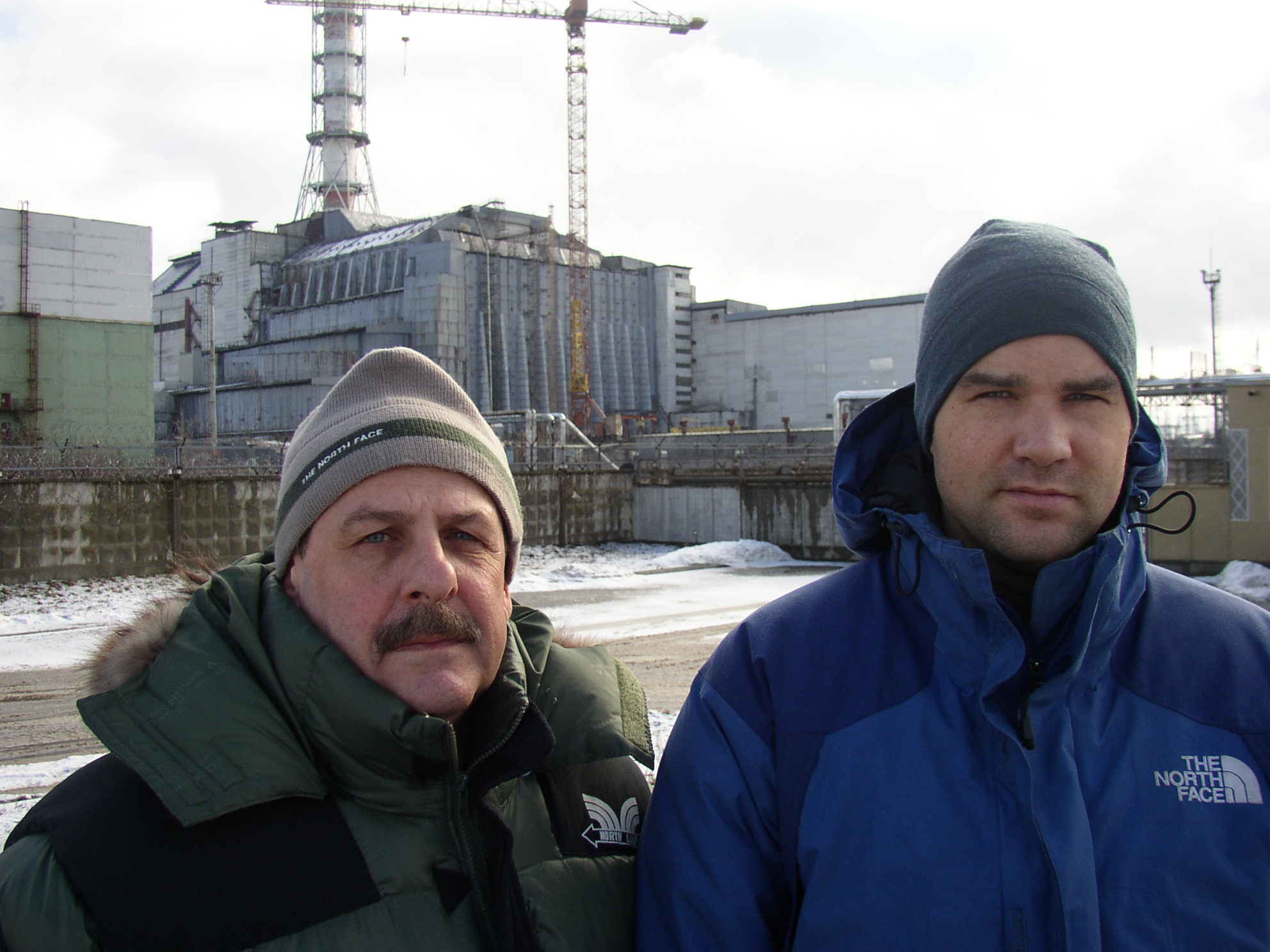 With Ellory Elkayem in Chernobyl near the Sarcophagus