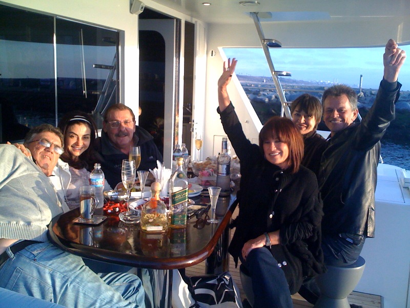 On the boat again... With Galina & Bogi Jovovich (Milla's parents)