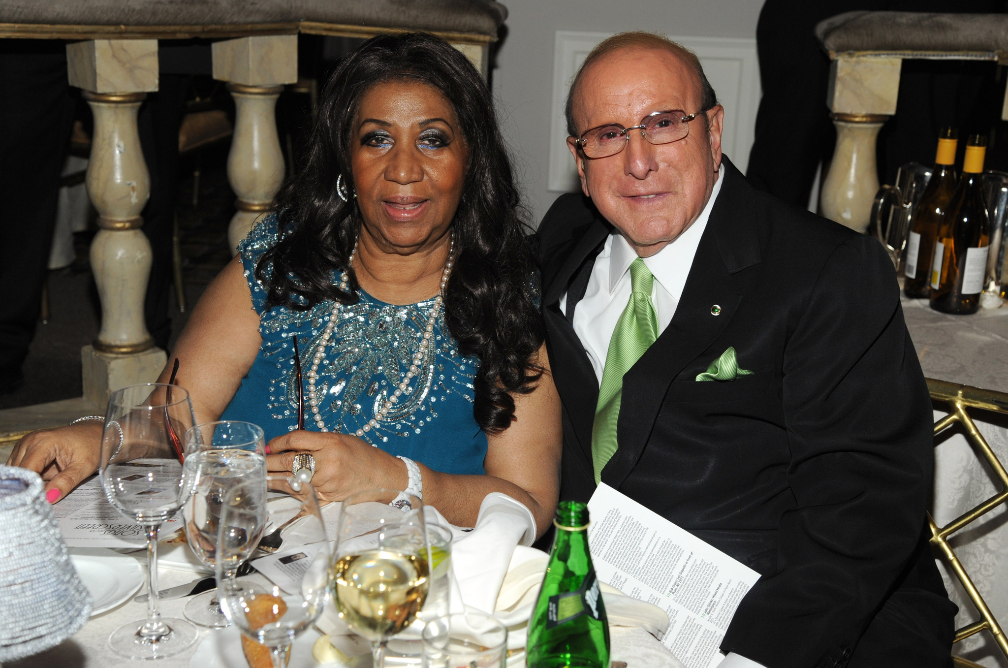 Clive Davis and Aretha Franklin