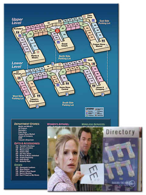 Mall Directory for The Closer.