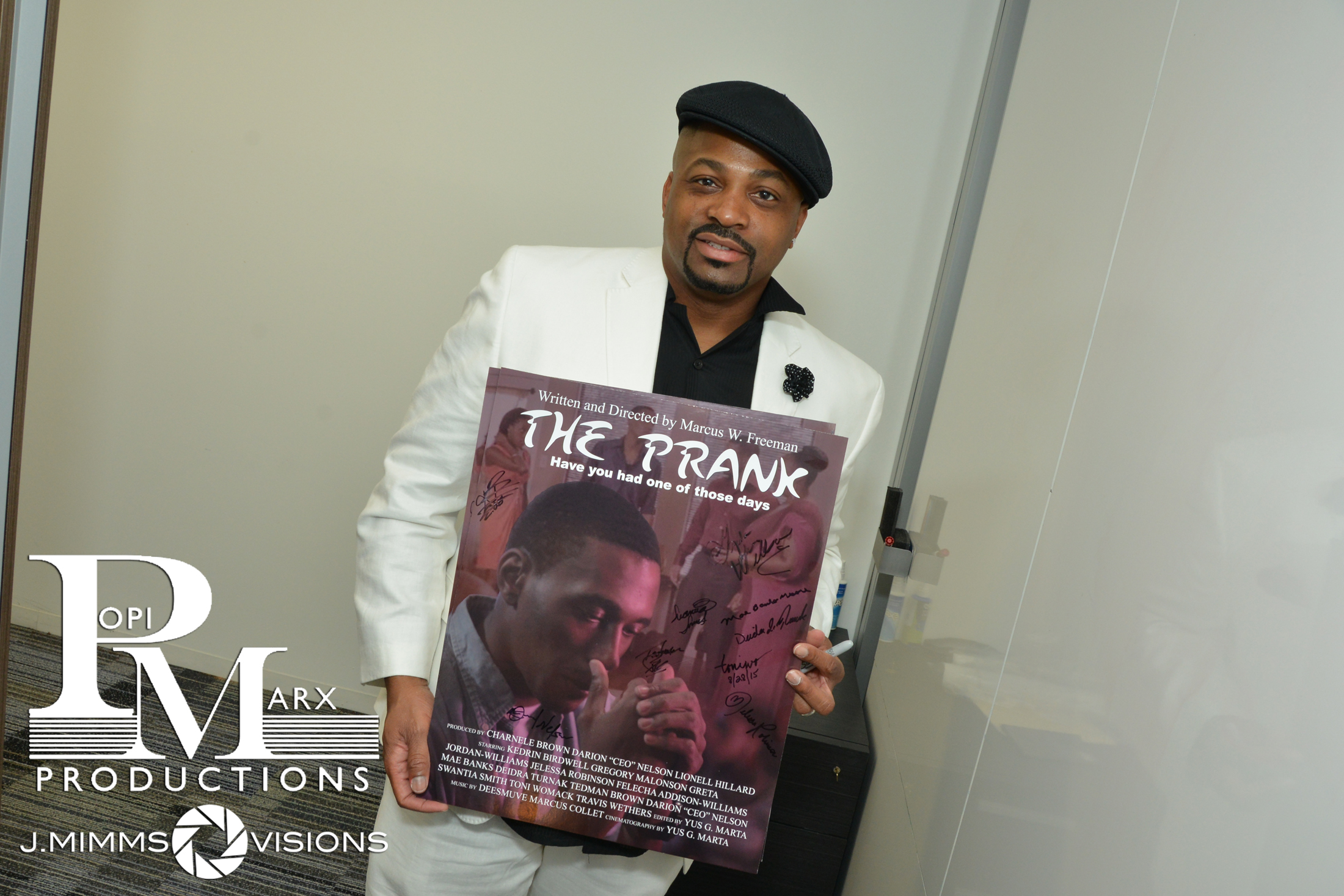 Marcus Freeman at The Prank movie premiere