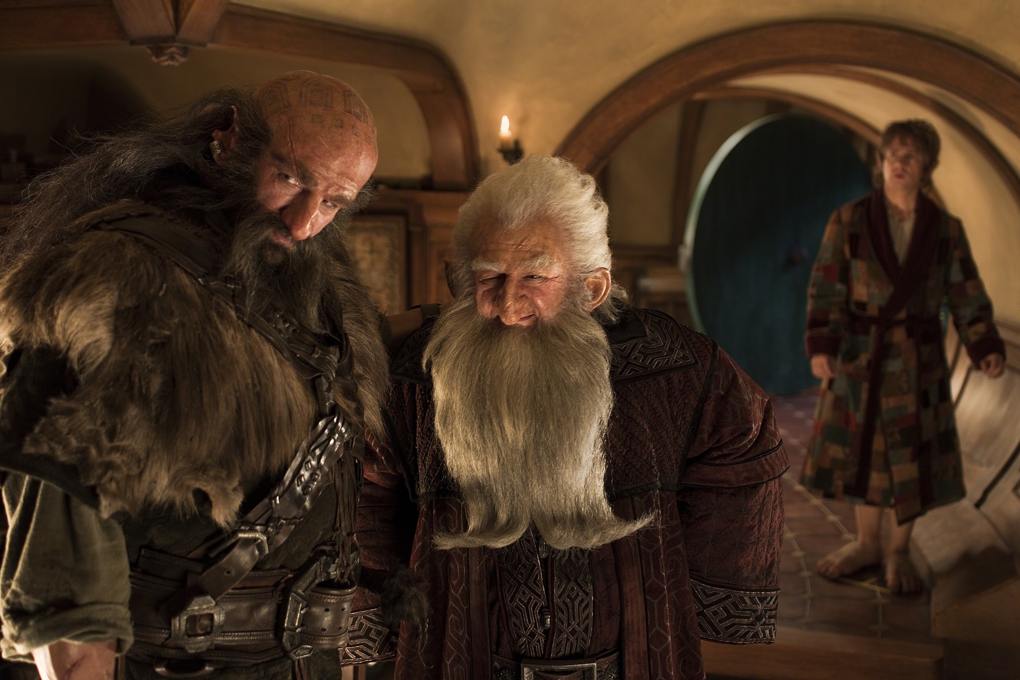 Still of Martin Freeman, Graham McTavish and Ken Stott in Hobitas: nelaukta kelione (2012)