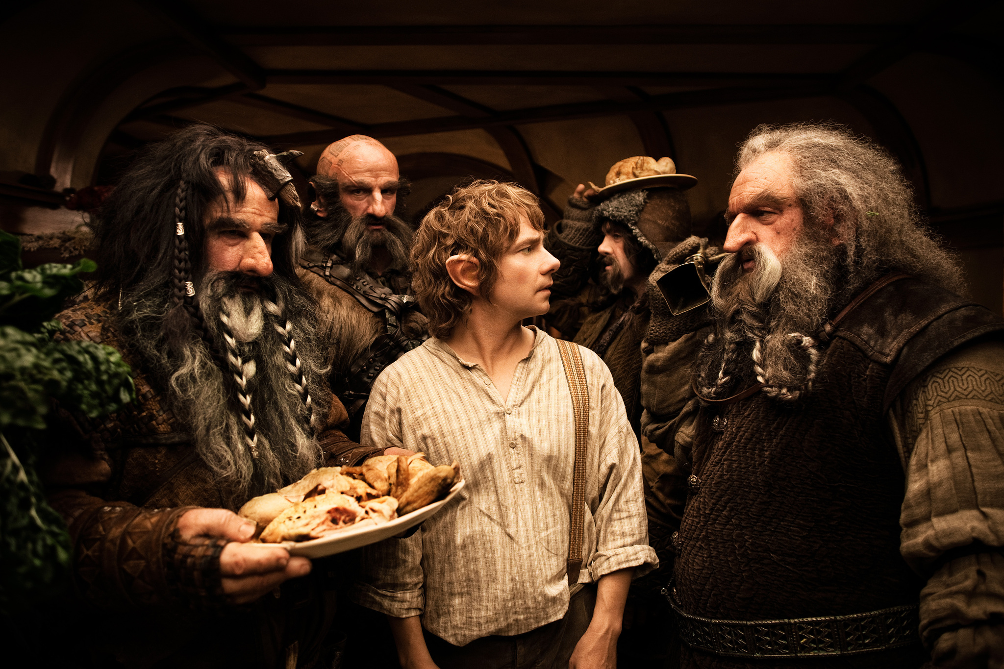 Still of John Callen, Martin Freeman, William Kircher, Graham McTavish and James Nesbitt in Hobitas: nelaukta kelione (2012)