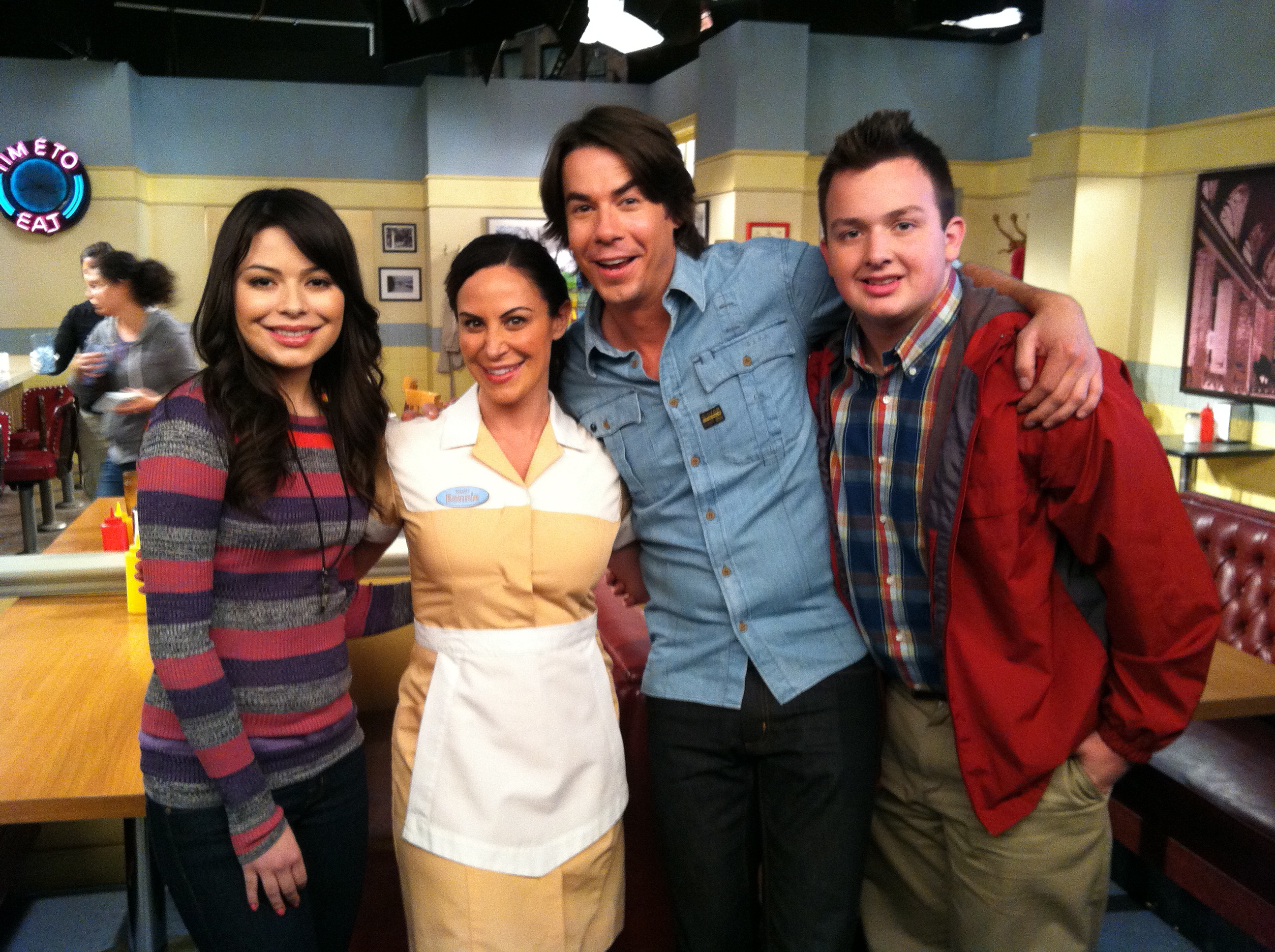 On the set of iCarly.