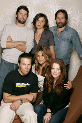 David Duchovny, Julianne Moore, James Le Gros, Bart Freundlich, Maggie Gyllenhaal and Eva Mendes at event of Trust the Man (2005)