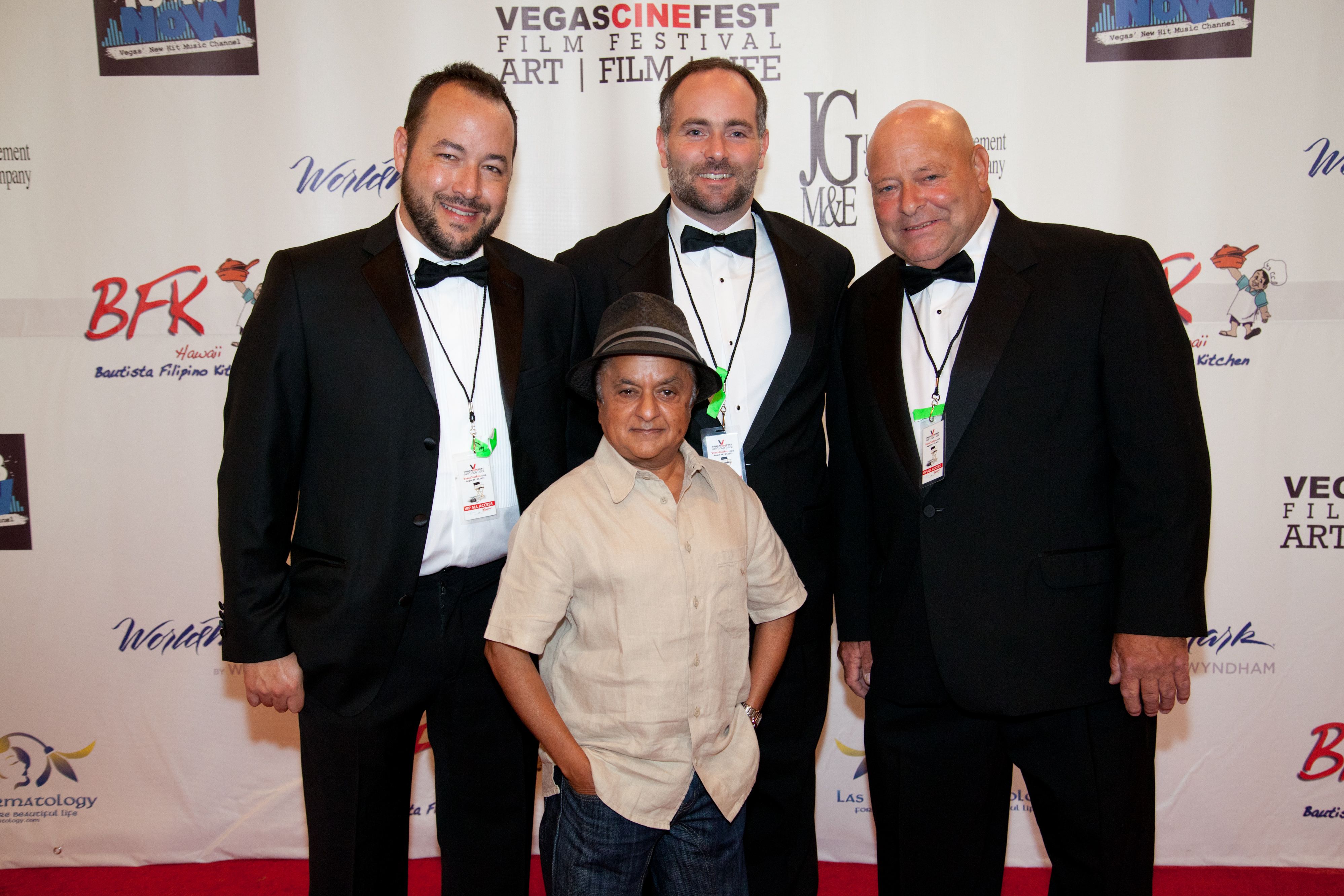 Derek Frey, Deep Roy, Gil Damon & Bud Damon - Vegas Cine Fest 2011 - Winner Best Featurette for THE BALLAD OF SANDEEP.