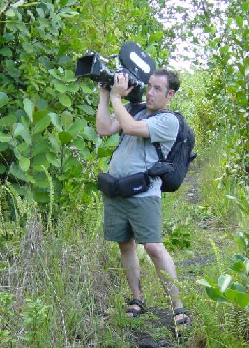 Derek Frey - on the set of Jungle.