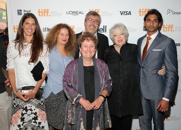 Dana Friedman (Produer, Left) with Katha Pollitt (story author,center) Thelma Schoonmaker (Editor, 2nd from right) Avi Nash (actor, right). Dania Saragovia (Prod Design, 2nd from left and Manel Ruiz (Cinematographer, Back Center) at Toronto Intl. FilmFest