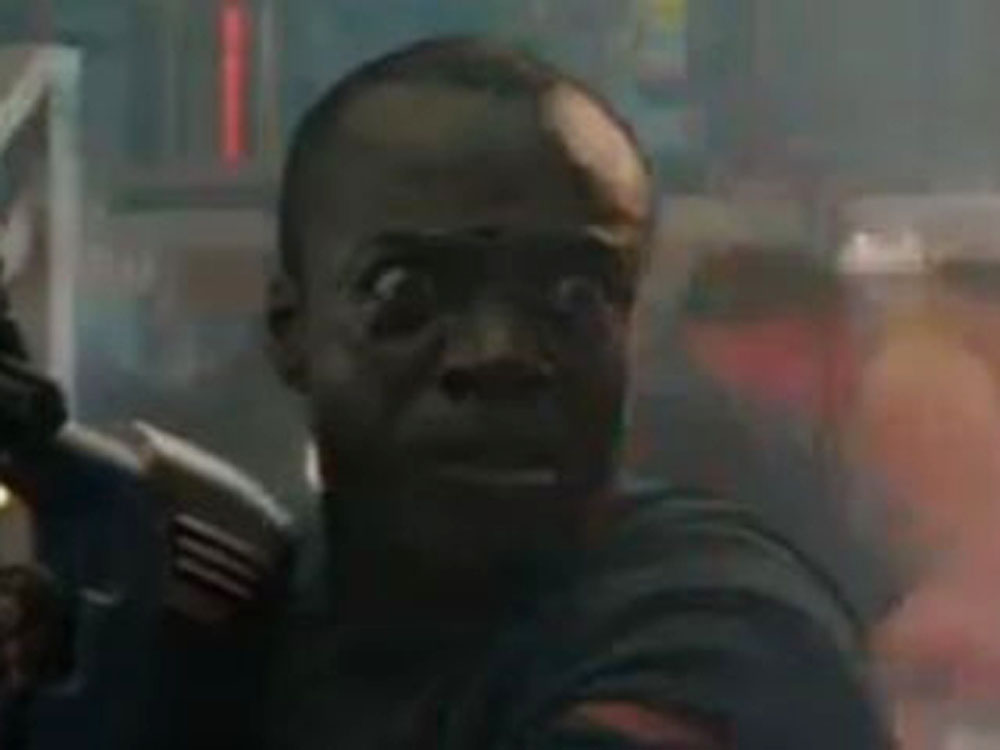 Enoch Frost as Rifle Guard in 'Guardians Of The Galaxy'.