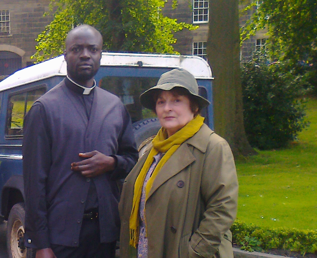 Enoch Frost and Brenda Blethlyn as Father Paul and DCI Vera Stanhope in 'Vera'.