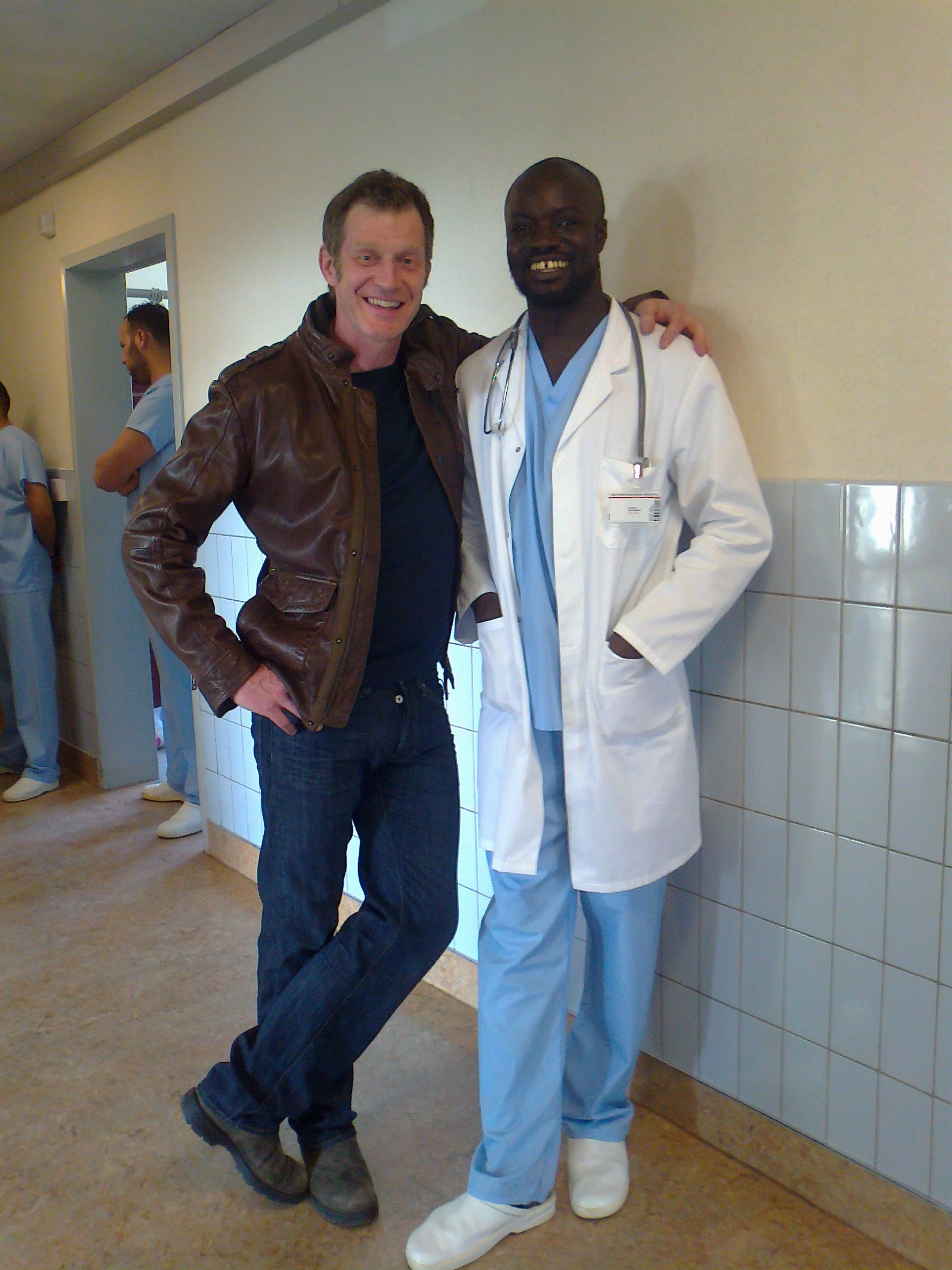 Enoch Frost as Dr Jefferson with Jason Flemyng as Mark in 'The Missing'.