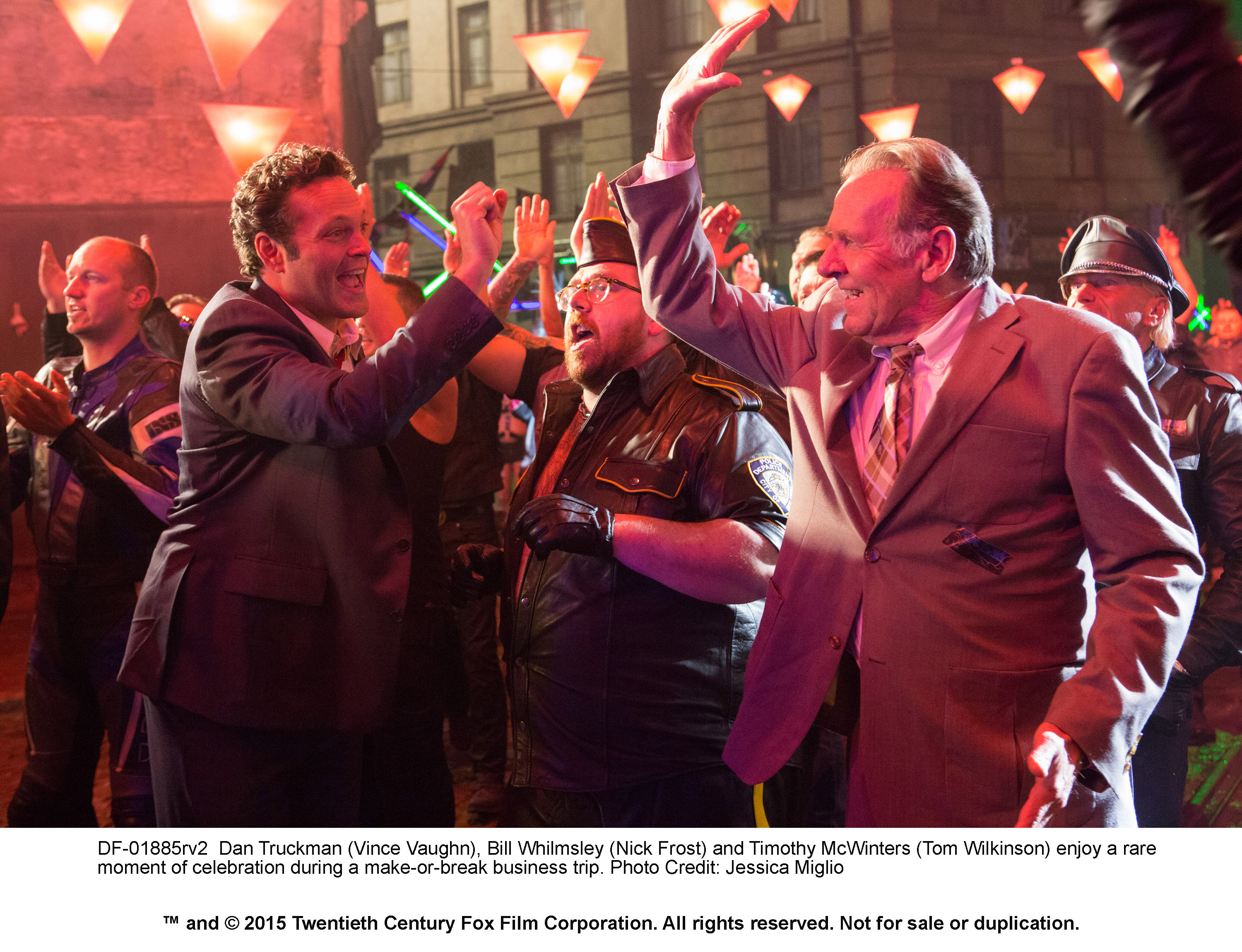 Still of Vince Vaughn, Nick Frost and Tom Wilkinson in Unfinished Business (2015)