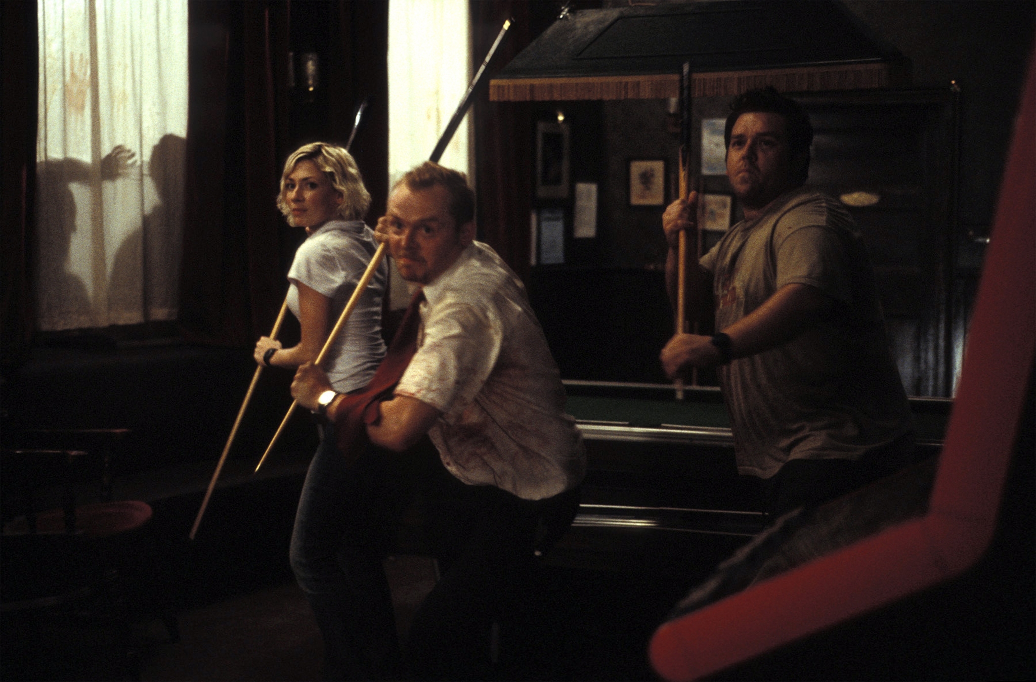 Still of Kate Ashfield, Nick Frost and Simon Pegg in Shaun of the Dead (2004)