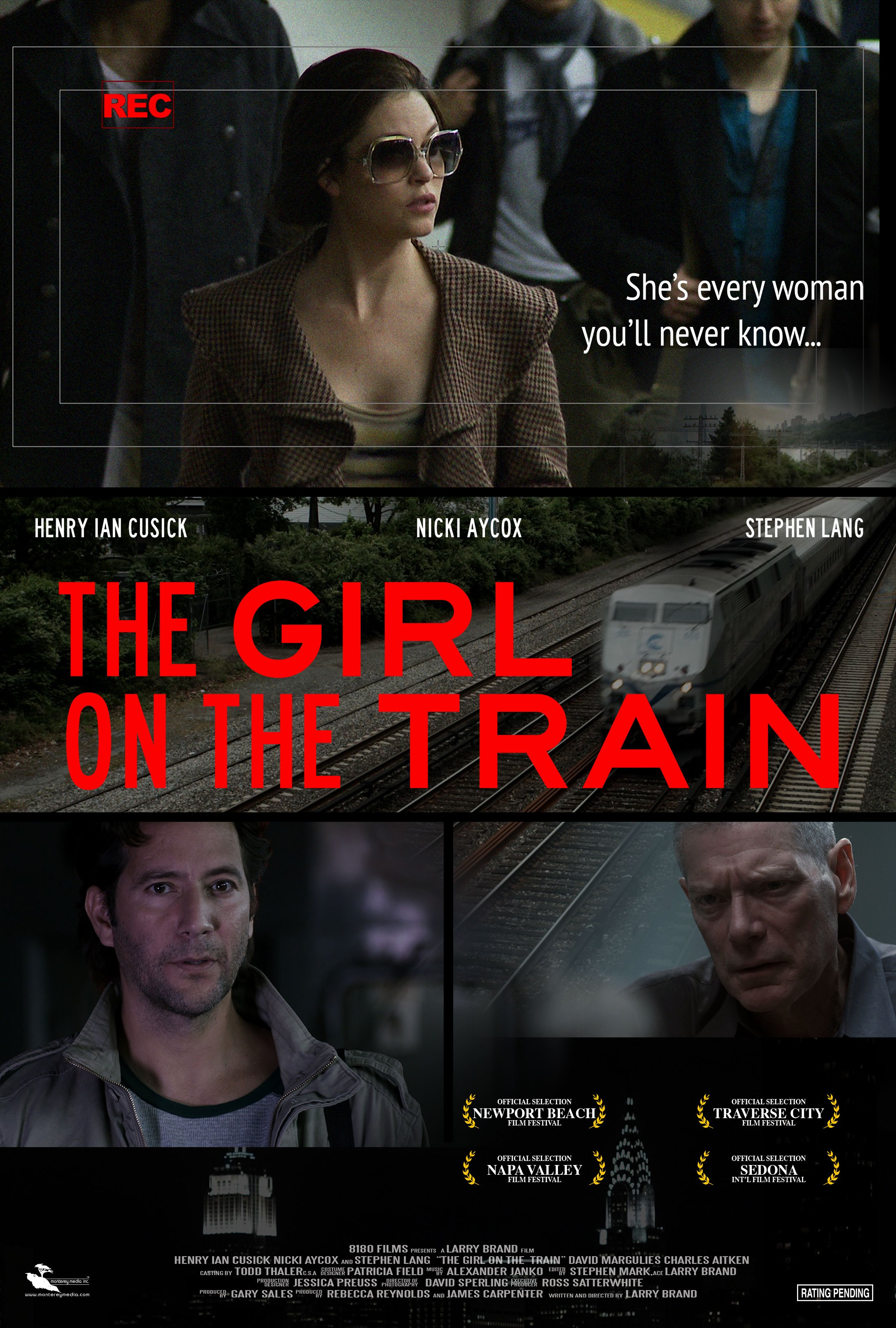 Stephen Lang, Nicki Aycox, James Biberi, Waltrudis Buck, Henry Ian Cusick, John Fugelsang, Charles Aitken, Nathalie Lyon and Maria Chinappi in The Girl on the Train (2013)