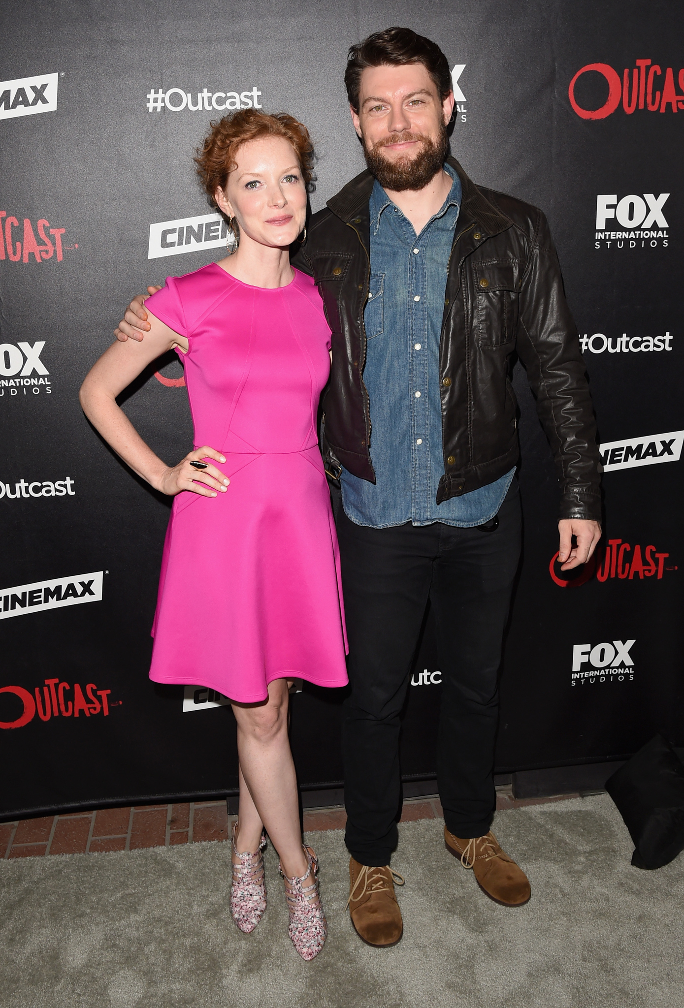 Patrick Fugit and Wrenn Schmidt at event of Outcast (2016)