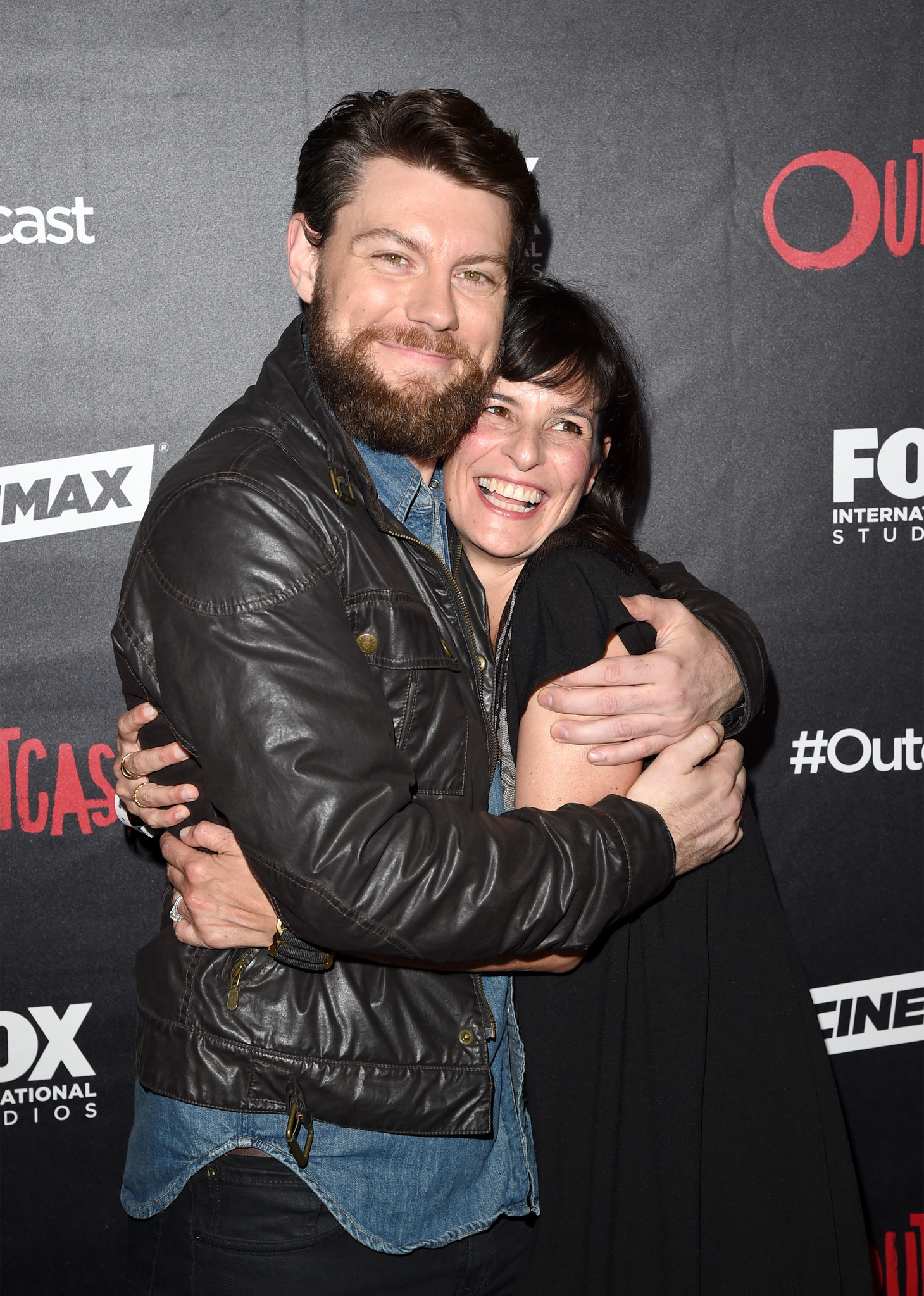 Patrick Fugit and Sharon Tal at event of Outcast (2016)