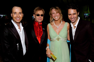 Elton John, Eric McCormack, David Furnish and Janet Holden