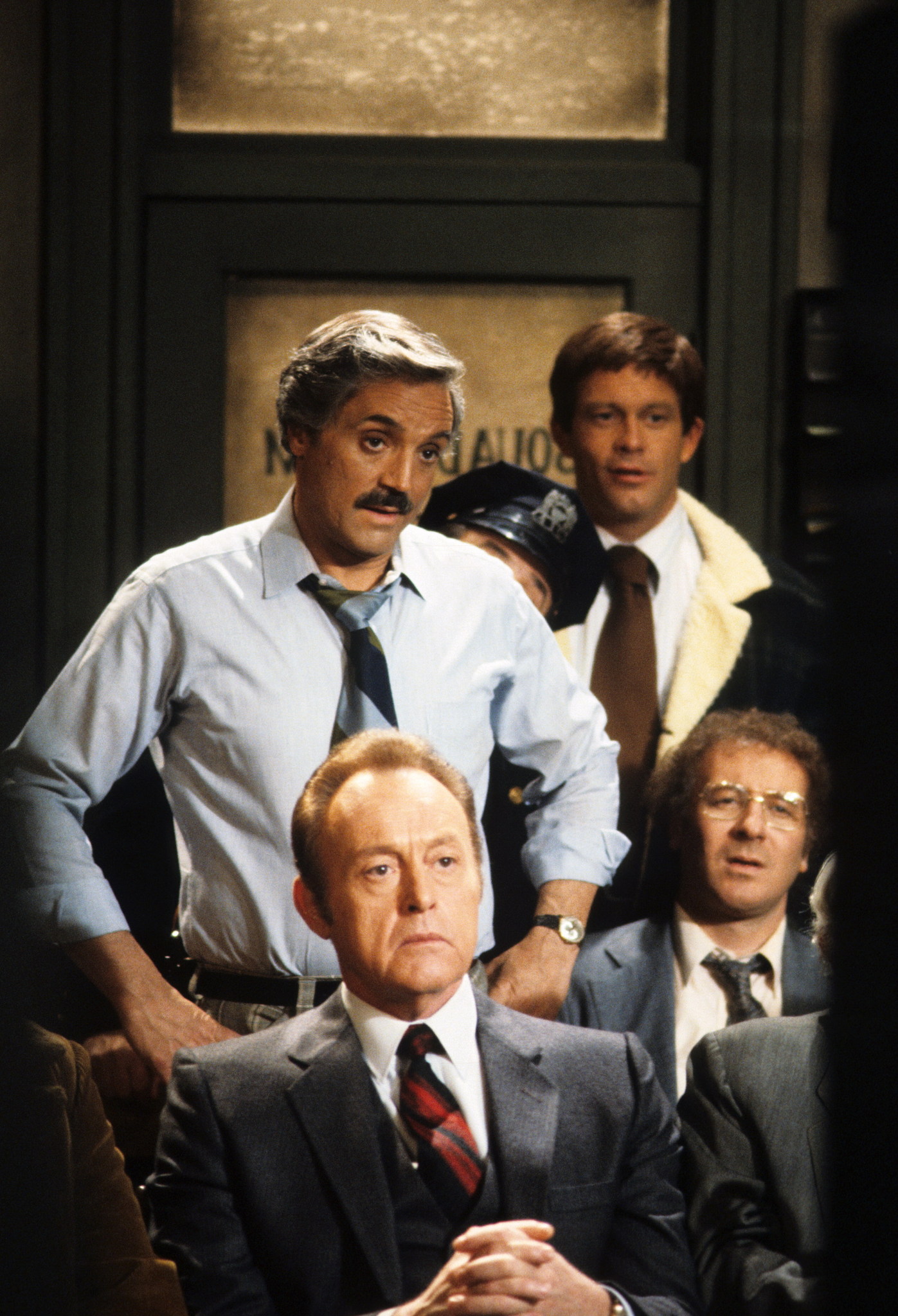 Still of Norman Bartold, Max Gail, Steve Landesberg and Hal Linden in Barney Miller: Movie: Part 2 (1981)