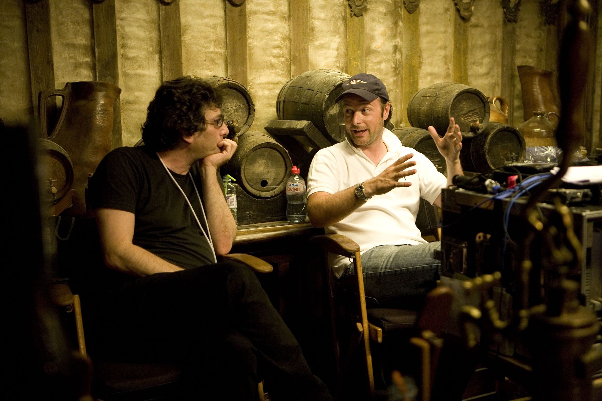 Still of Neil Gaiman and Matthew Vaughn in Zvaigzdziu dulkes (2007)