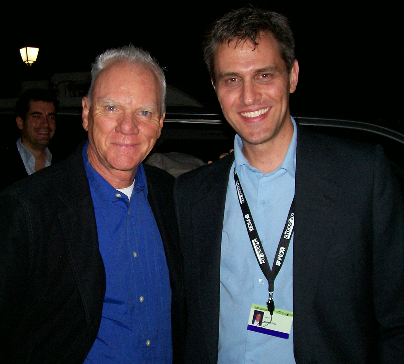 Malcolm McDowell and Richard Gale at the Sitges Film Festival, Spain.