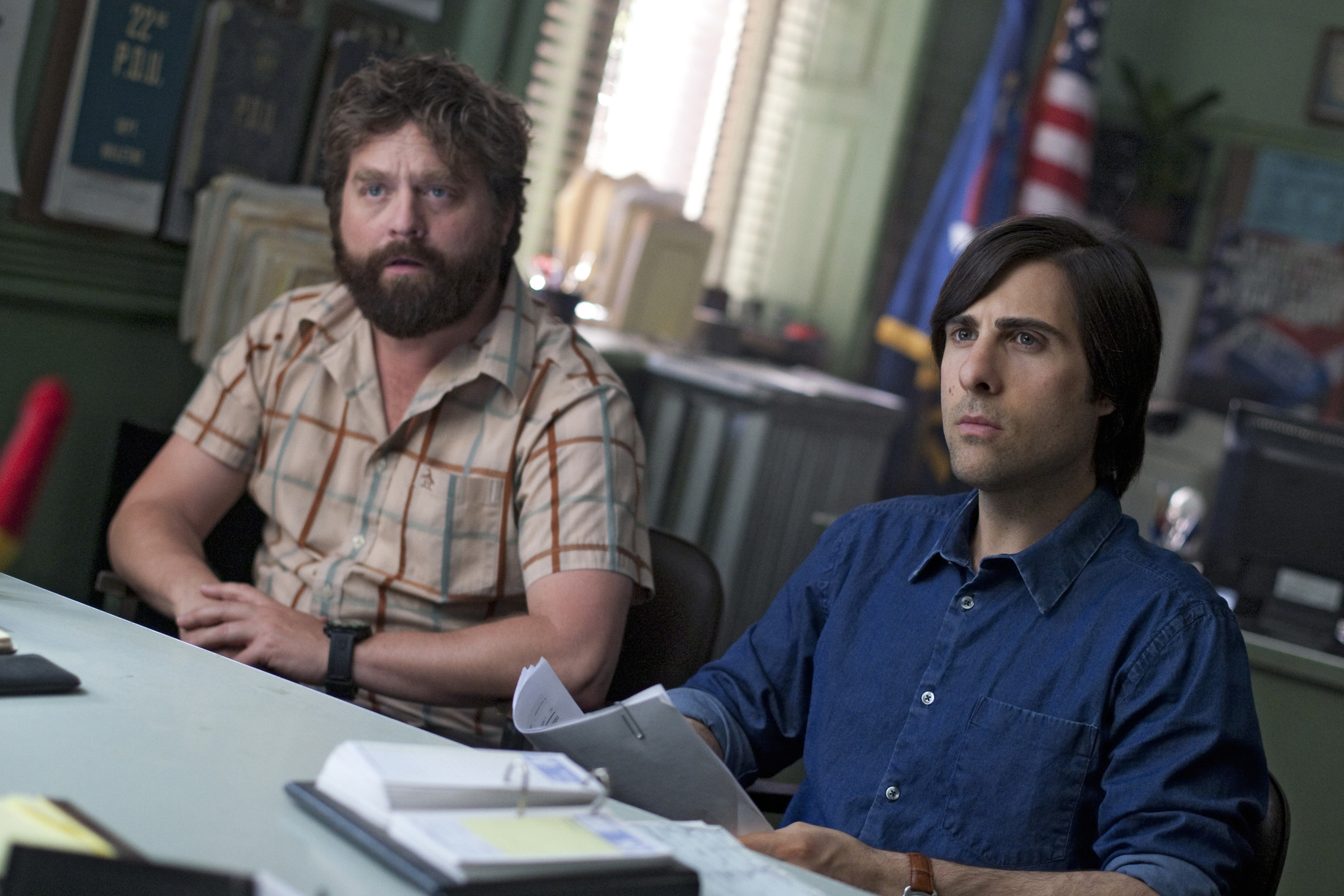 Still of Jason Schwartzman and Zach Galifianakis in Bored to Death (2009)