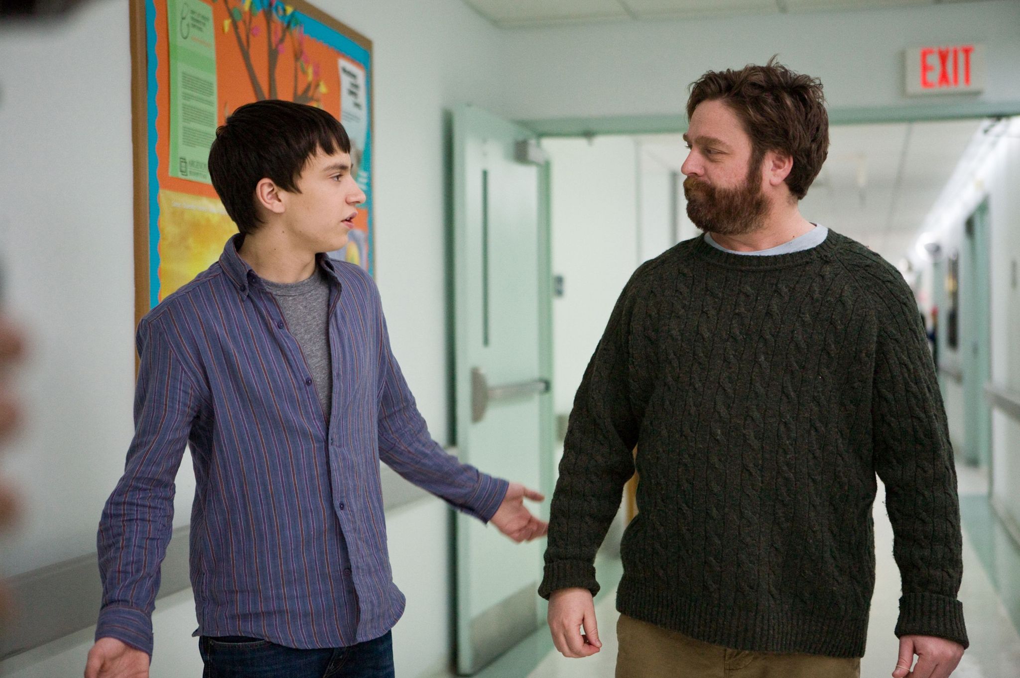 Still of Zach Galifianakis and Keir Gilchrist in It's Kind of a Funny Story (2010)