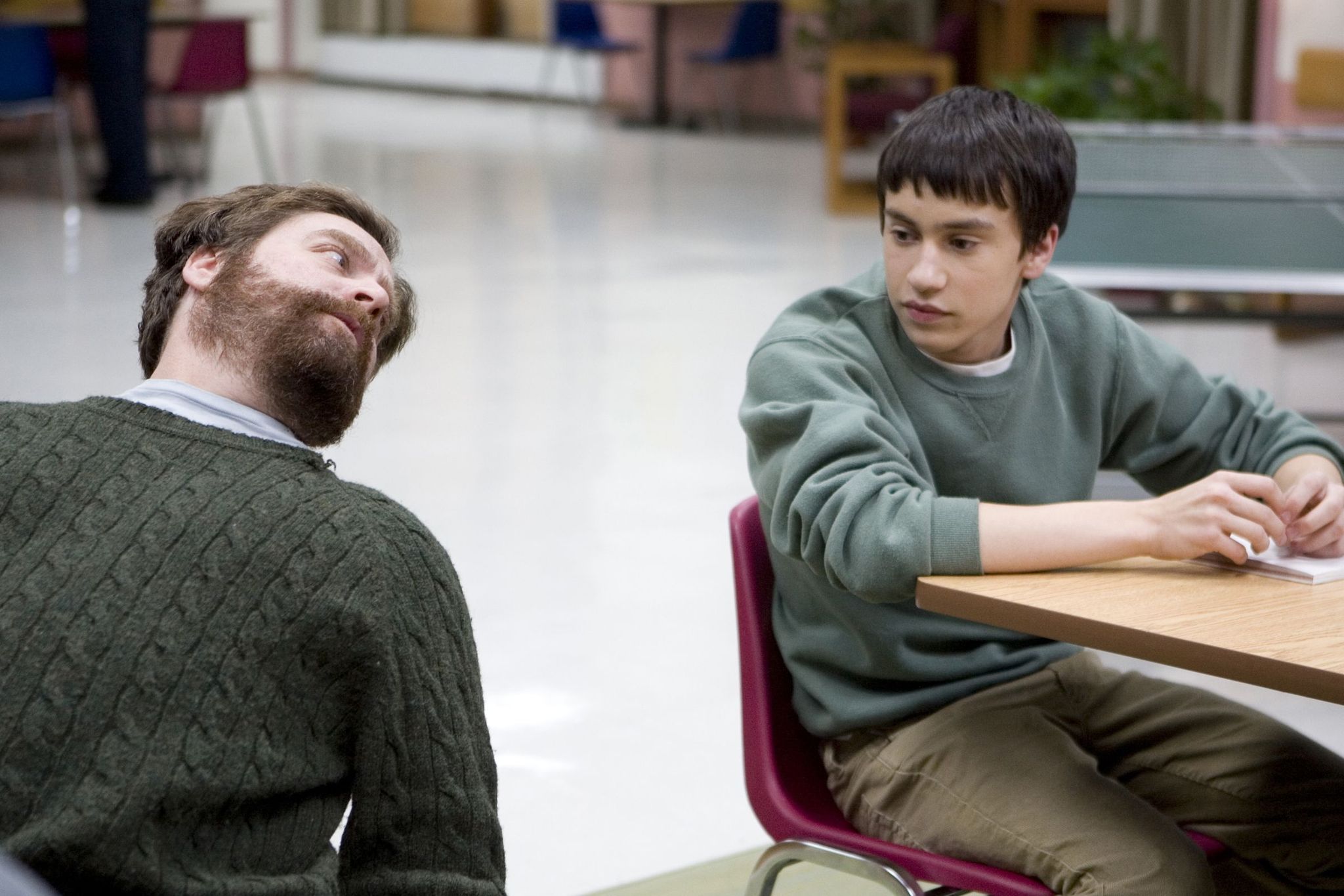 Still of Zach Galifianakis and Keir Gilchrist in It's Kind of a Funny Story (2010)