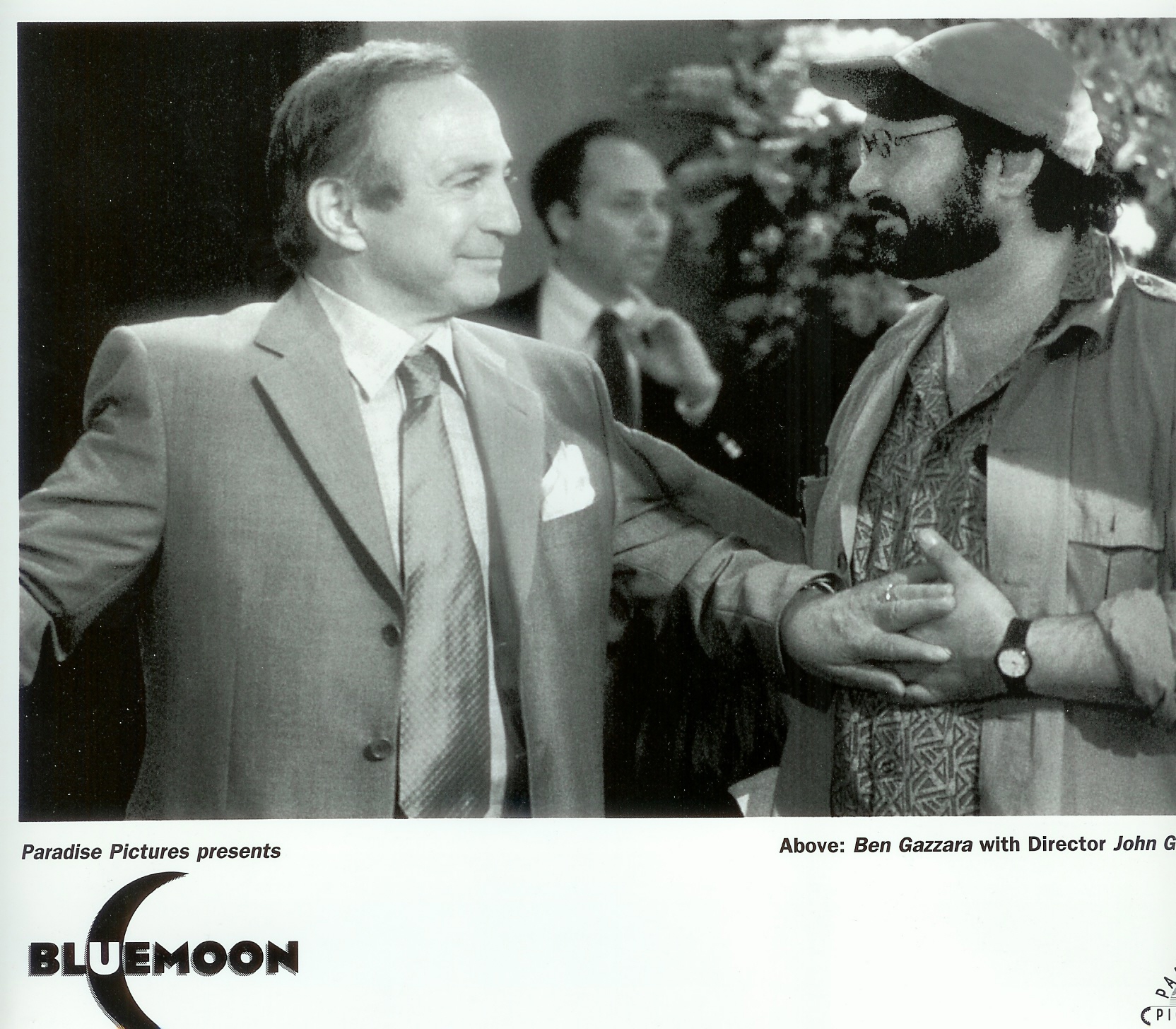 John Gallagher and Ben Gazzara on the set of Blue Moon