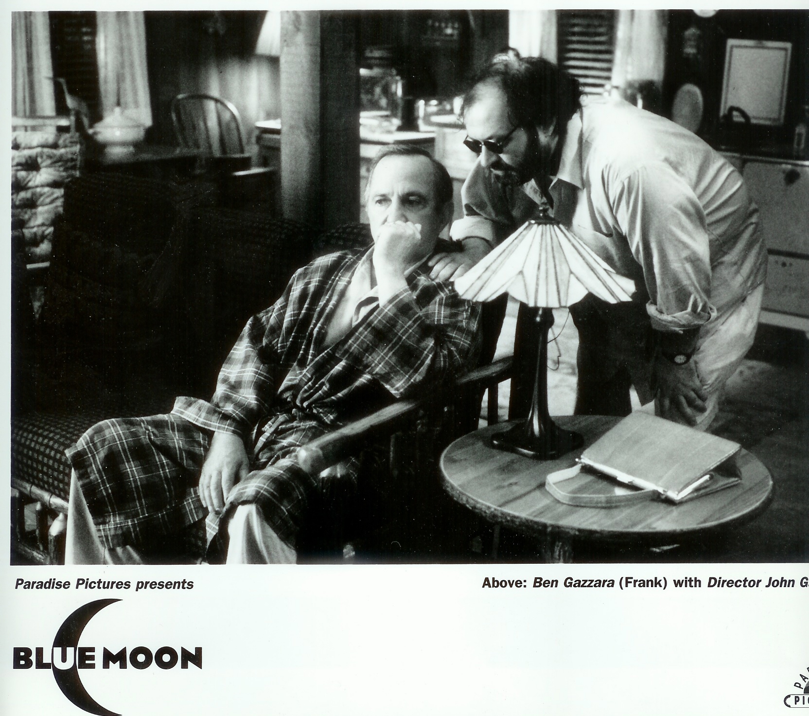 John Gallagher and Ben Gazzara on the set of Blue Moon