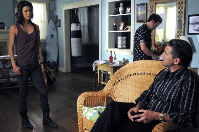 Still of Billy Ray Gallion, Grace Park, and William Baldwin in Hawaii Five-0